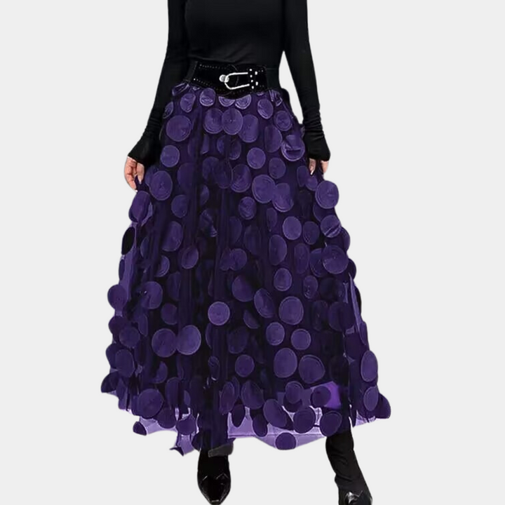 Gonna in tulle donna gonna lunga con punti 3D – look elegante e di grande effetto per occasioni speciali