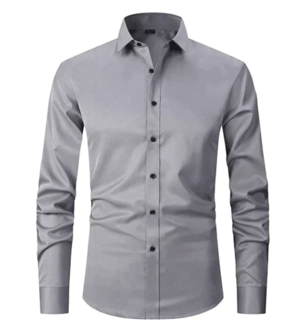 Chemise business homme – chemise stretch infroissable avec coupe slim pour bureau et événements