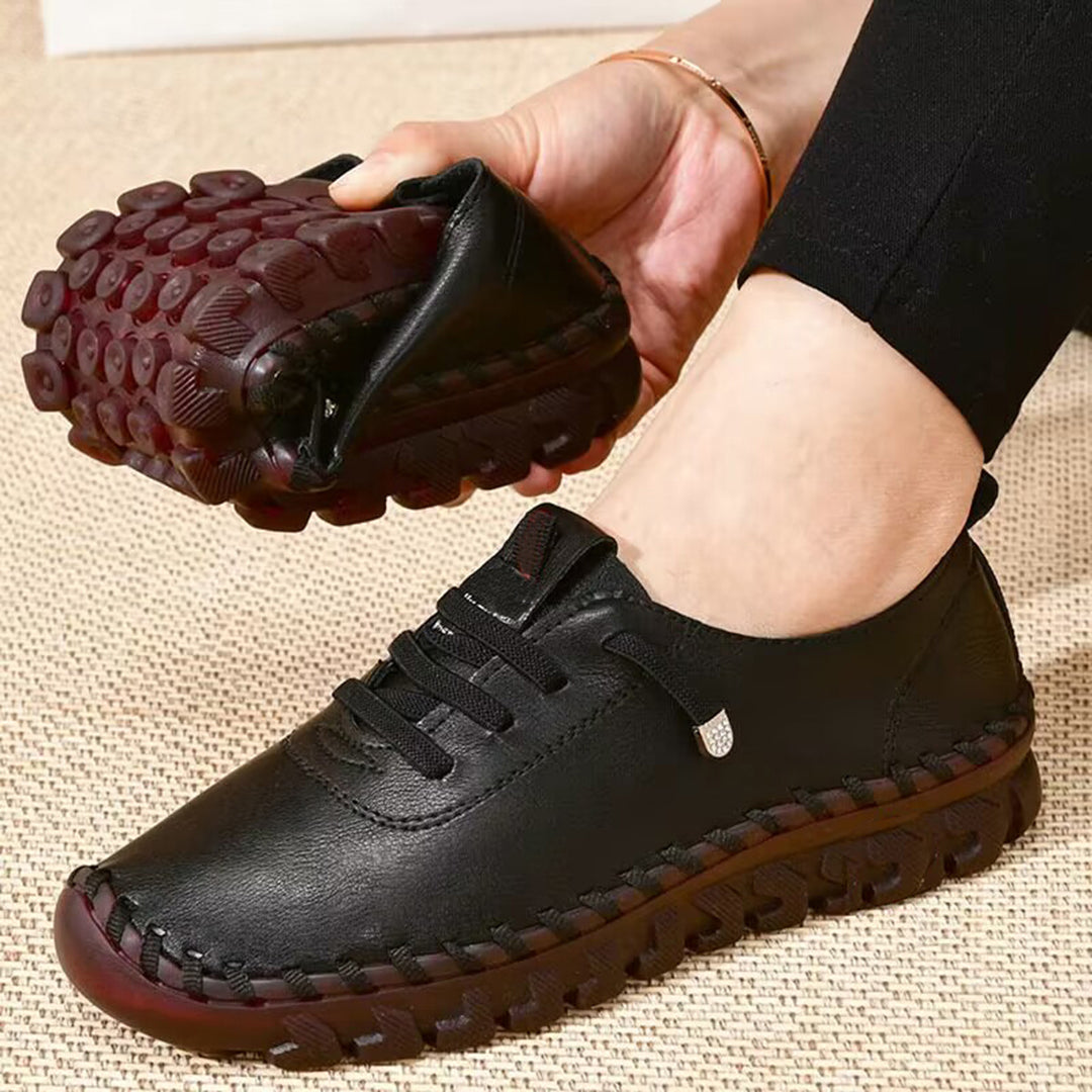 Mocassins baskets pour femmes – Chaussures de loisirs rouges confortables avec semelle souple et détail strassé
