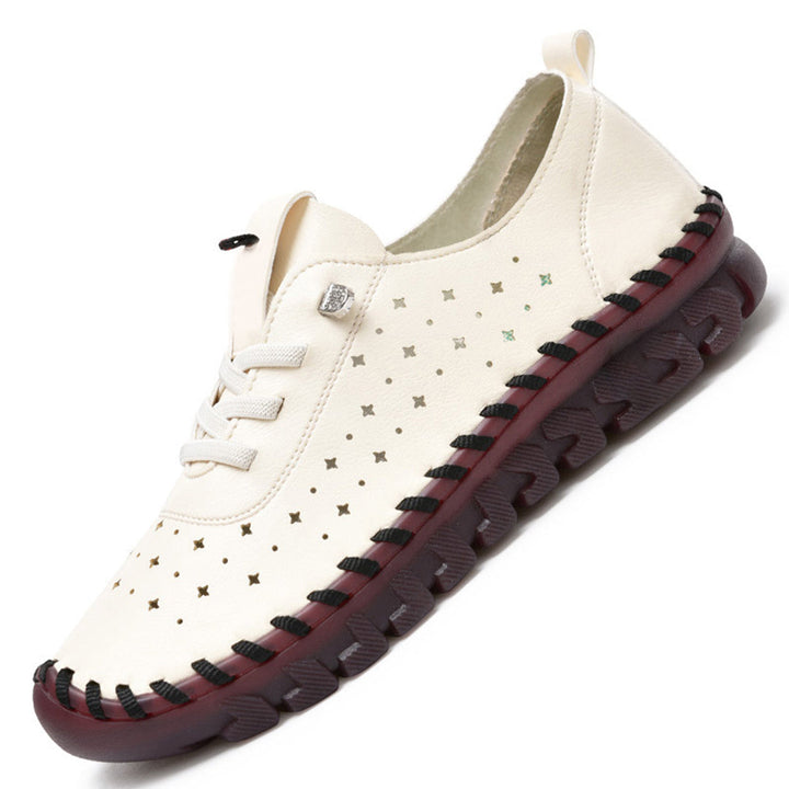 Mocassins baskets pour femmes – Chaussures de loisirs rouges confortables avec semelle souple et détail strassé