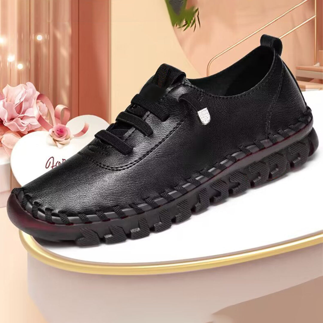 Mocassins baskets pour femmes – Chaussures de loisirs rouges confortables avec semelle souple et détail strassé