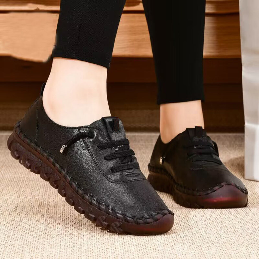 Mocassins baskets pour femmes – Chaussures de loisirs rouges confortables avec semelle souple et détail strassé