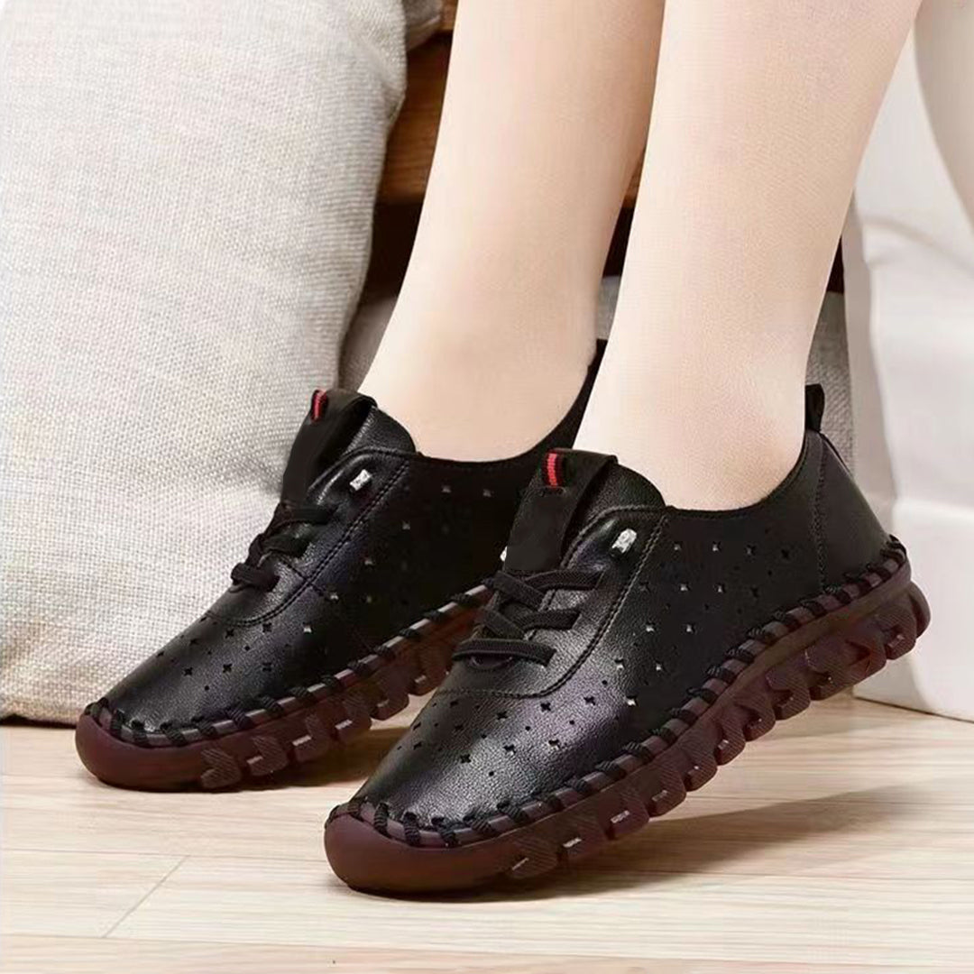 Mocassins baskets pour femmes – Chaussures de loisirs rouges confortables avec semelle souple et détail strassé