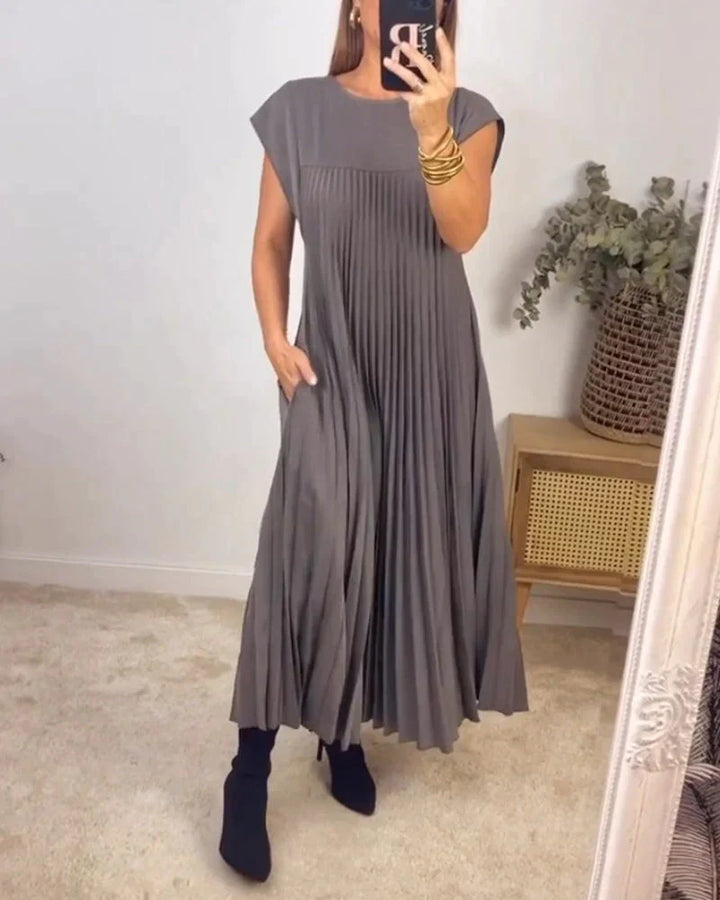 Fern – Élégante robe plissée sans manches pour le quotidien et les occasions spéciales