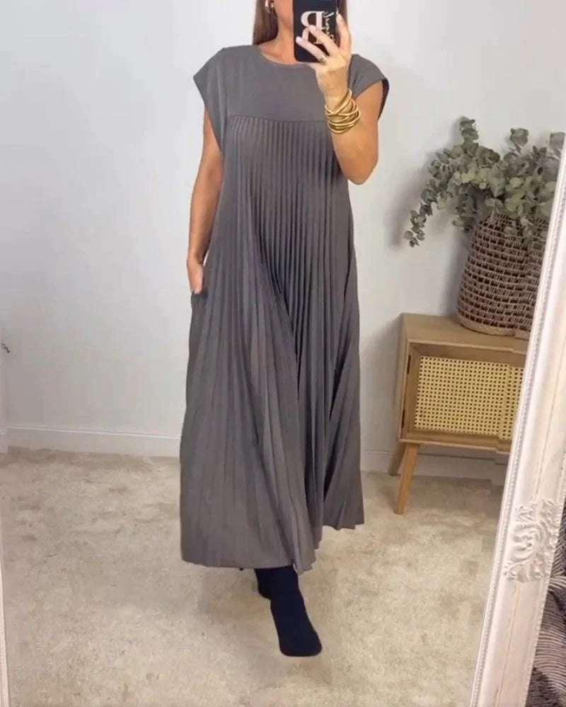 Fern – Élégante robe plissée sans manches pour le quotidien et les occasions spéciales