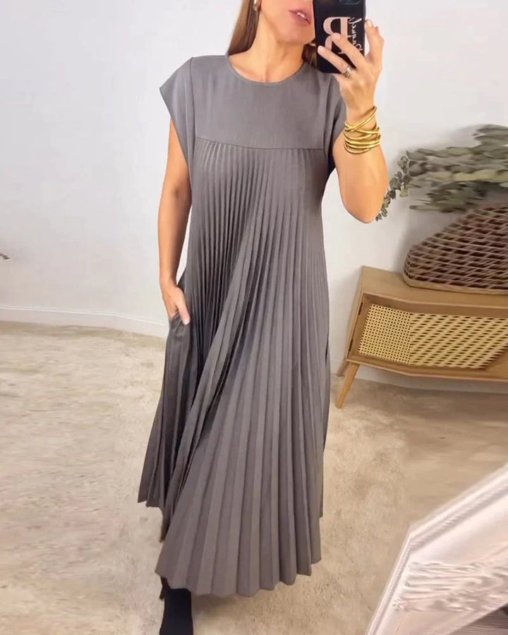 Fern – Élégante robe plissée sans manches pour le quotidien et les occasions spéciales