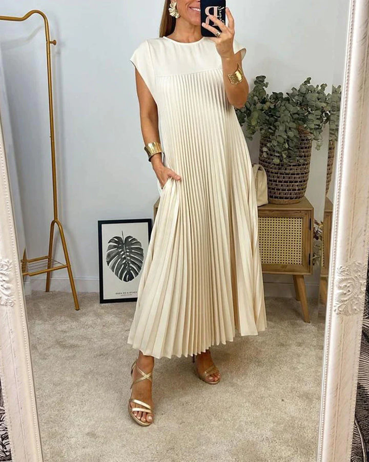 Fern – Élégante robe plissée sans manches pour le quotidien et les occasions spéciales