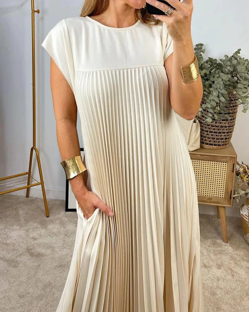 Fern – Élégante robe plissée sans manches pour le quotidien et les occasions spéciales