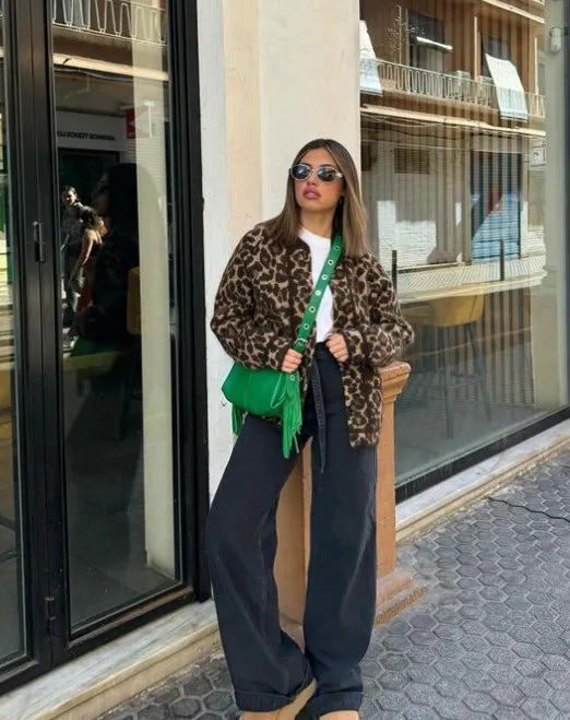 Cassidy - Cappotto elegante con motivo leopardato
