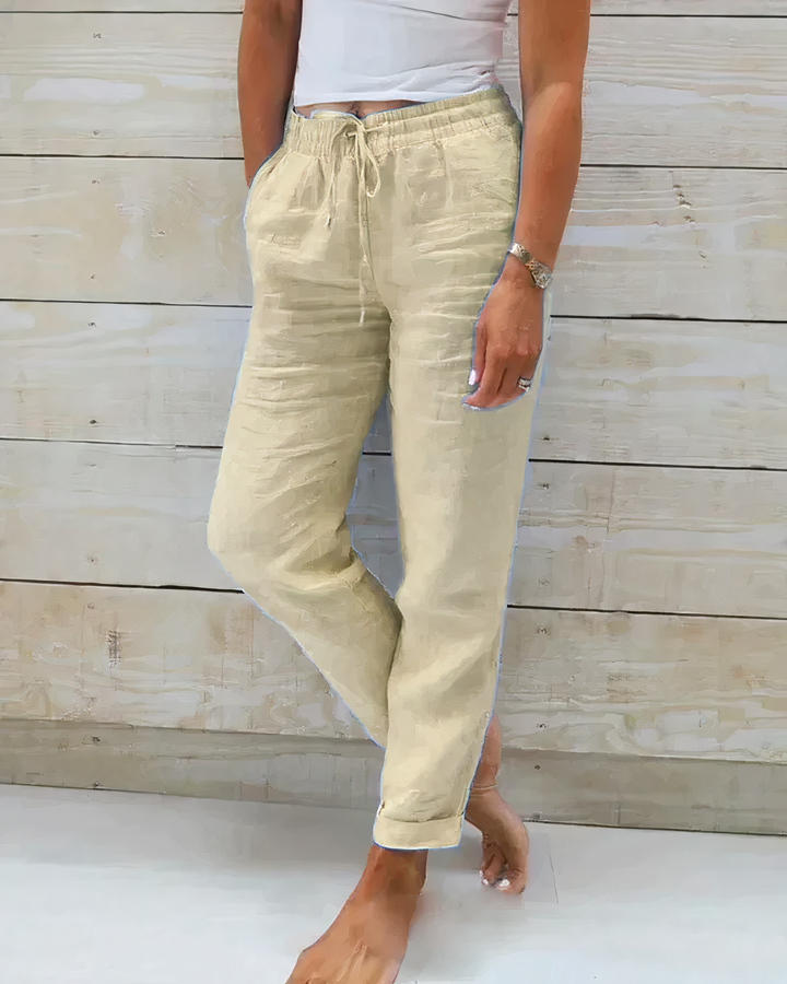 Pantaloni da tempo libero leggeri da donna con coulisse – Taglio ampio, traspirante e pronti per l'estate