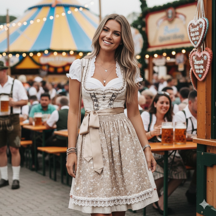 TRACHTIG ALINE Oktoberfest - Einzigartige Tracht für Damen mit Schürze und Bluse