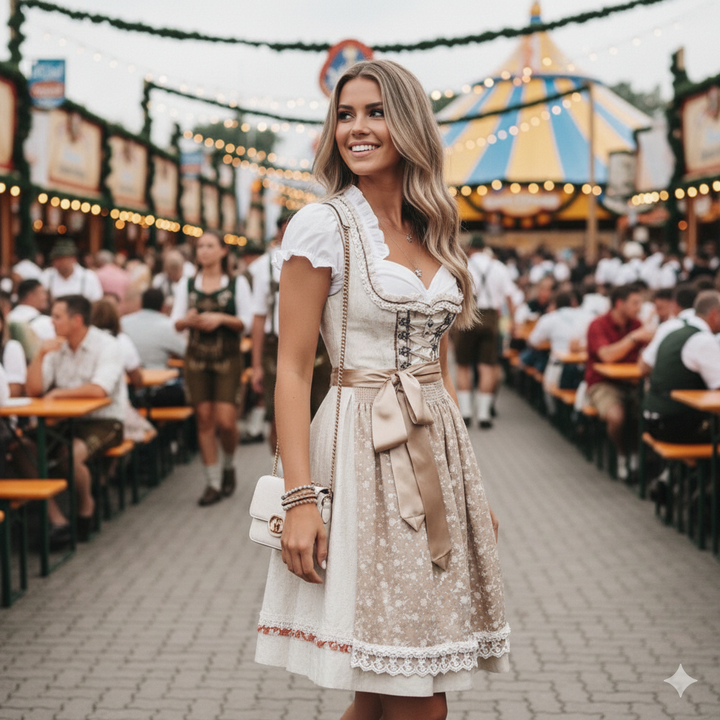 TRACHTIG ALINE Oktoberfest - Einzigartige Tracht für Damen mit Schürze und Bluse