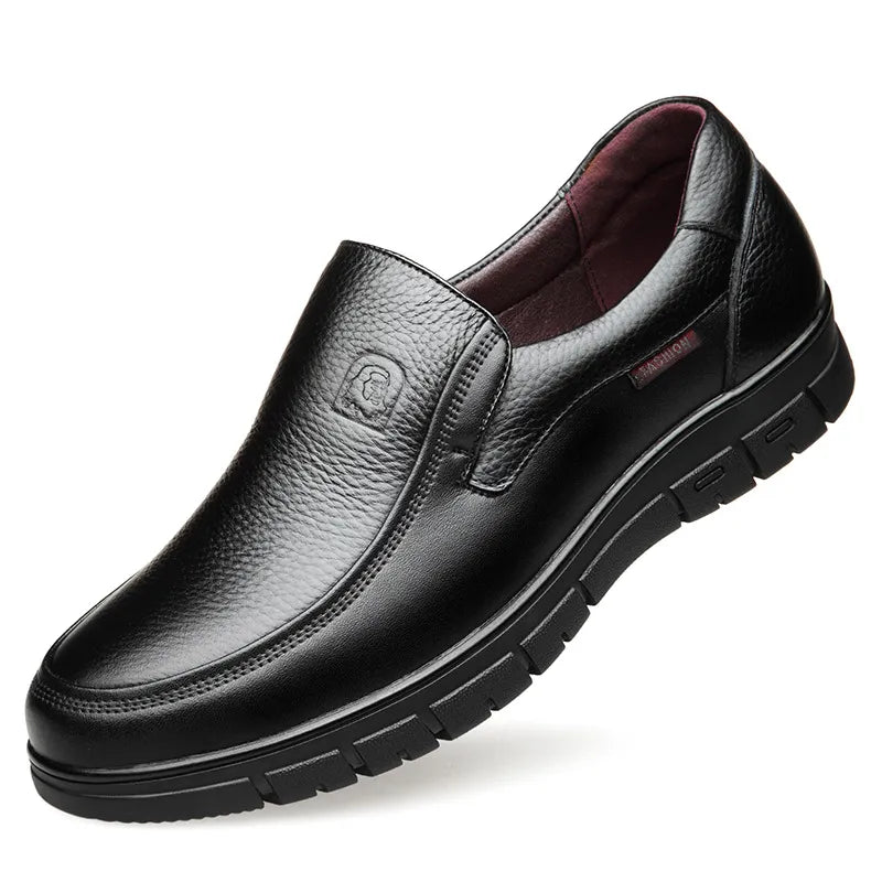Herren Business Slipper aus Leder – Bequeme Slip-On Schuhe für Büro & Alltag