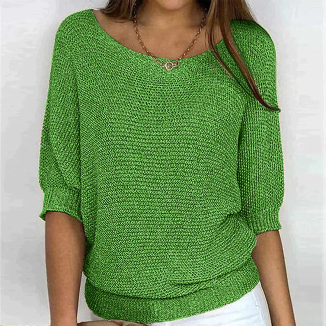 Bellerose - Top - Elegante - Motivo a maglia / Design versatile - Adatto per tutti i giorni per donna