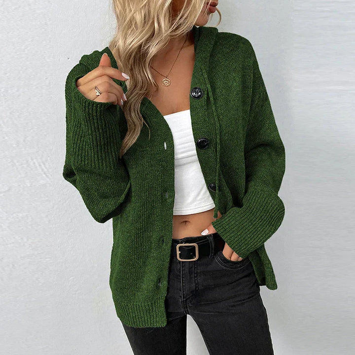 Karin - Comfortable Hooded Cardigan