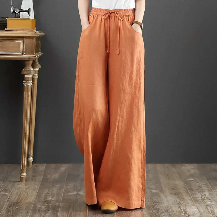 FLORA - Pantalon d'été décontracté en lin