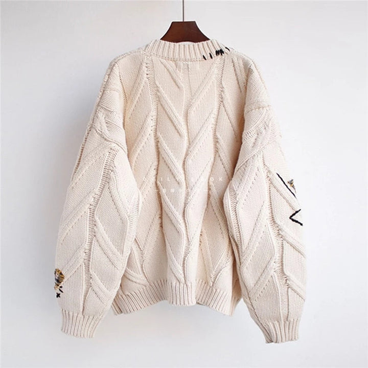 Emily - pull en maille élégant avec broderies