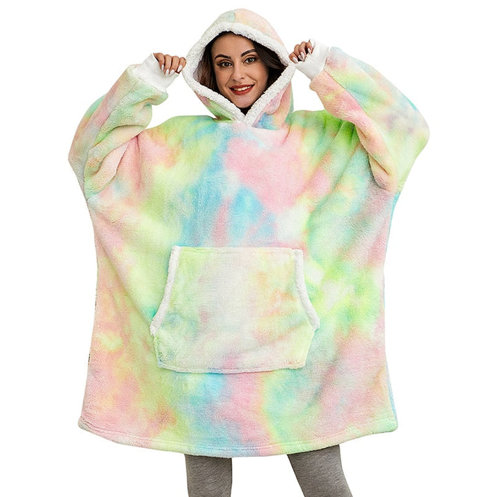 Caryn - délicieuse combinaison de sweat à capuche doux et de couverture douillette en un seul produit !