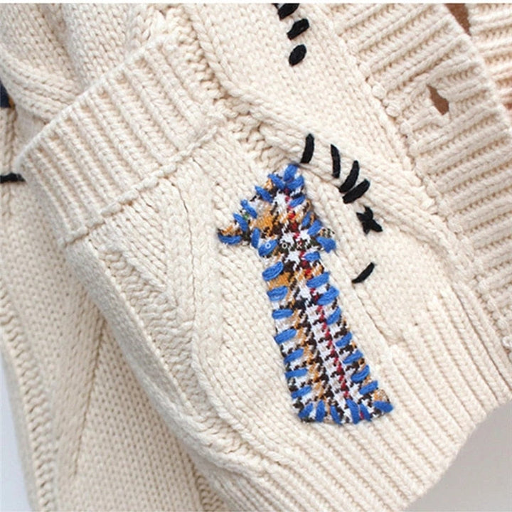 Emily - pull en maille élégant avec broderies