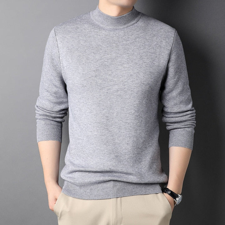 Heinrich's Pullover | Herren Pullover mit Halbrolkragen aus feiner Strickware