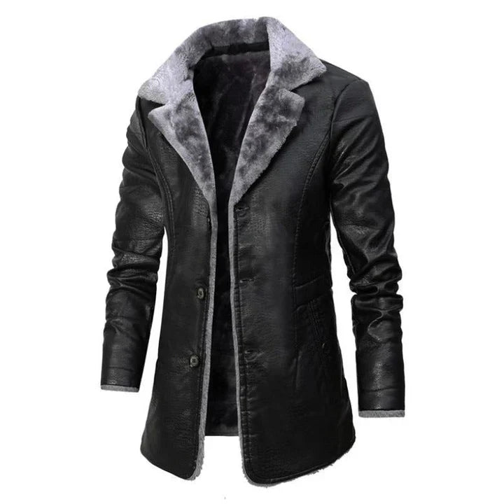 Plasa - manteau court pour homme avec manteau en peau de mouton
