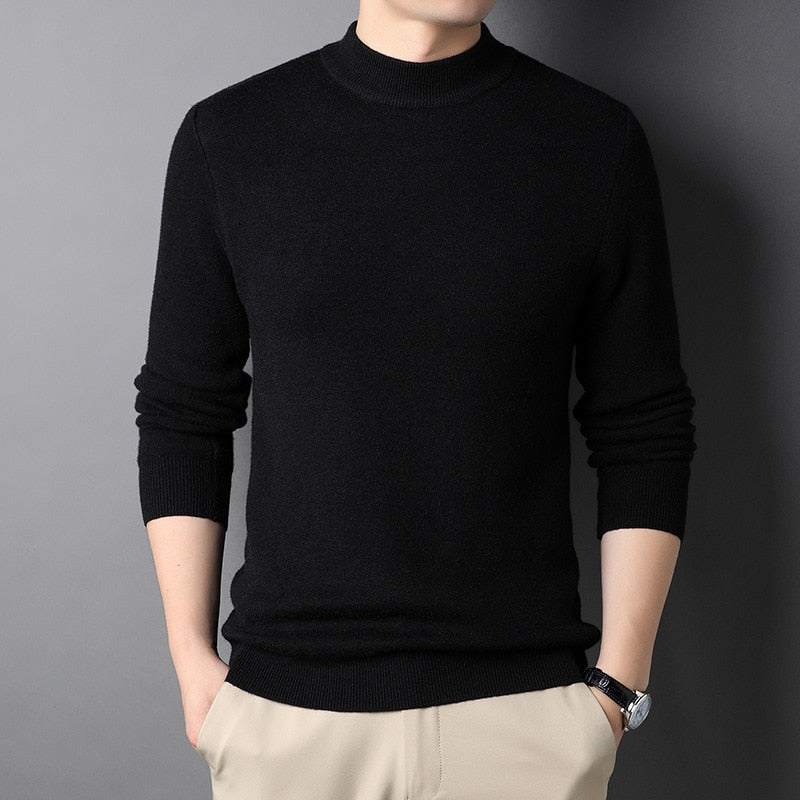 Heinrich's Pullover | Herren Pullover mit Halbrolkragen aus feiner Strickware