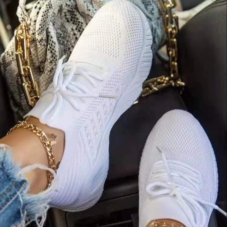 Baskets respirantes pour femmes – Chaussures de sport légères avec dessus en maille et semelle à mémoire de forme
