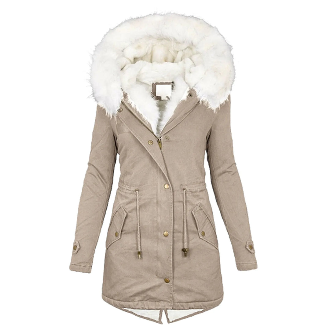 Parka Scarlett con cappuccio e fodera in pelliccia per donne