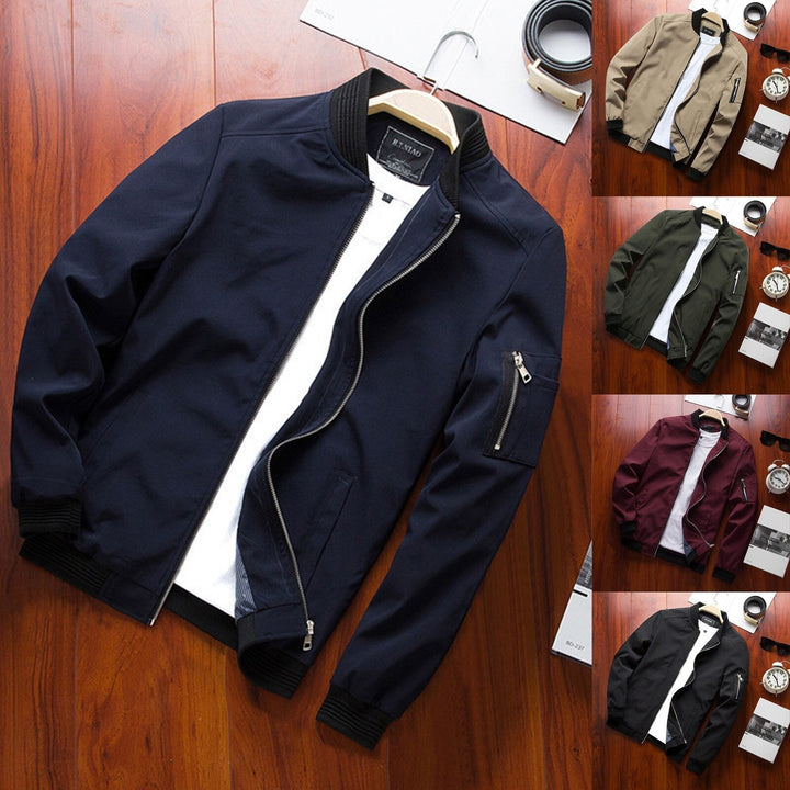 Jacket with zipper in spring