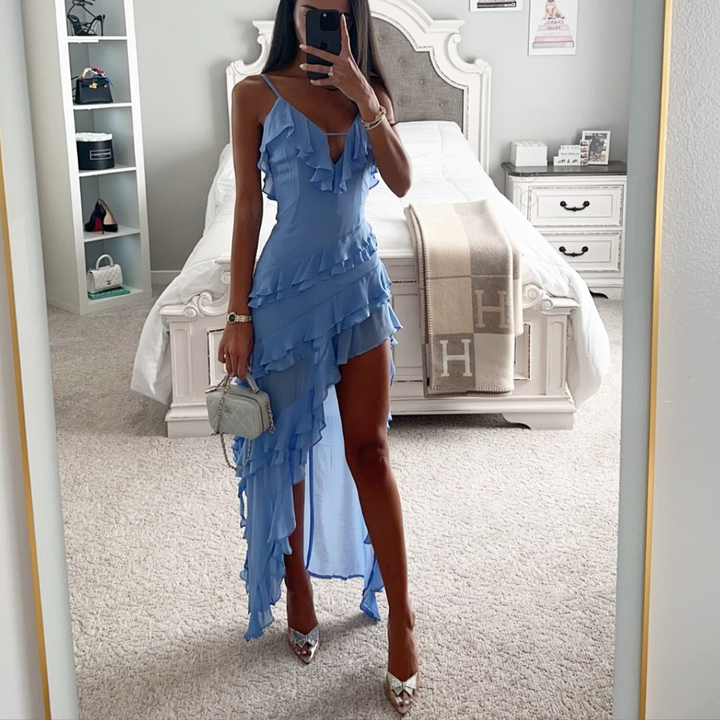 Elegante abito midi da donna – Abito senza tempo con spacco e taglio aderente per occasioni speciali