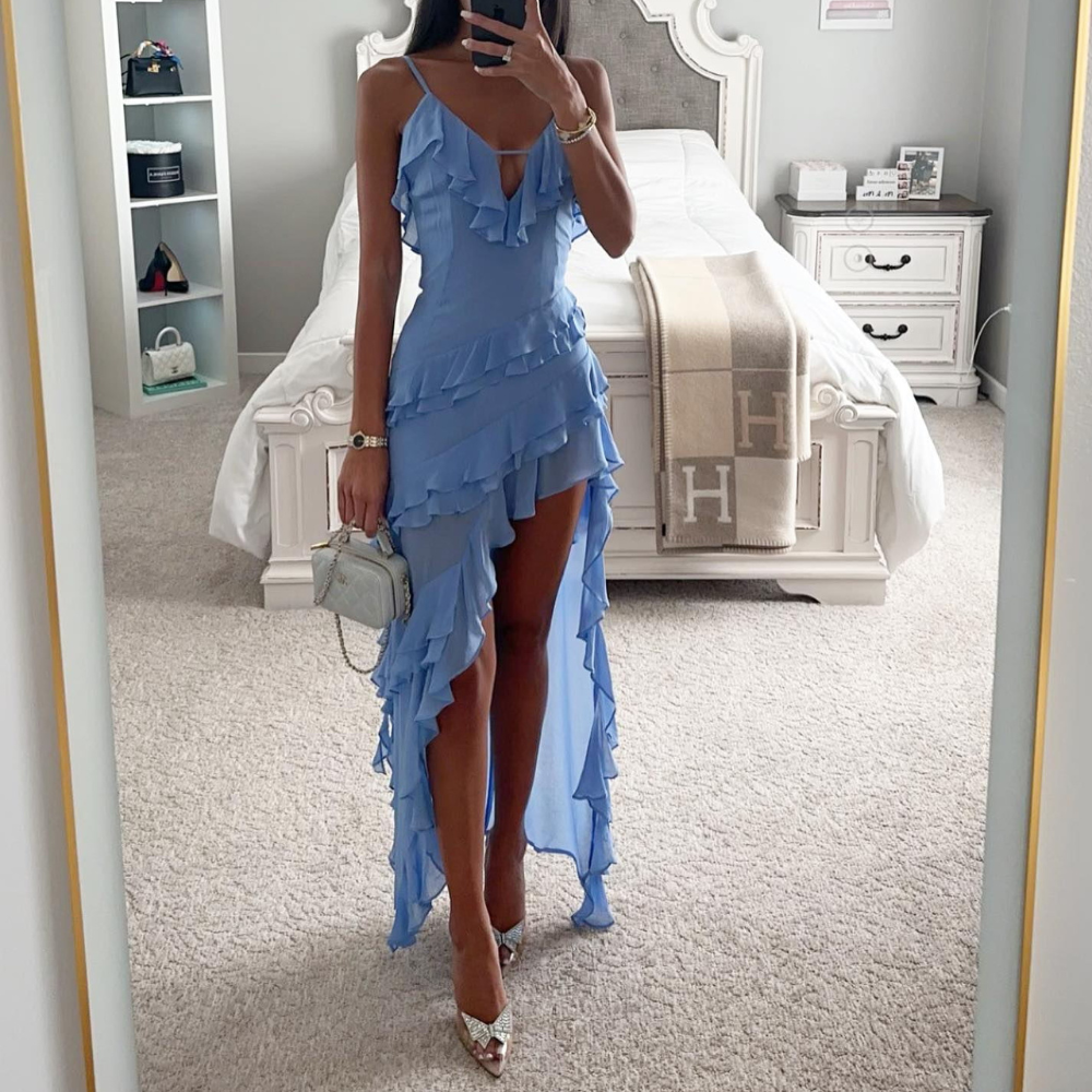 Elegante abito midi da donna – Abito senza tempo con spacco e taglio aderente per occasioni speciali