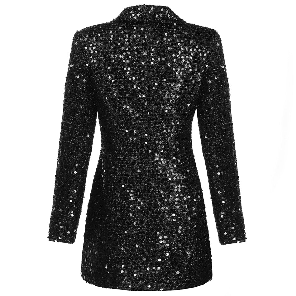 Robe blazer pailletée