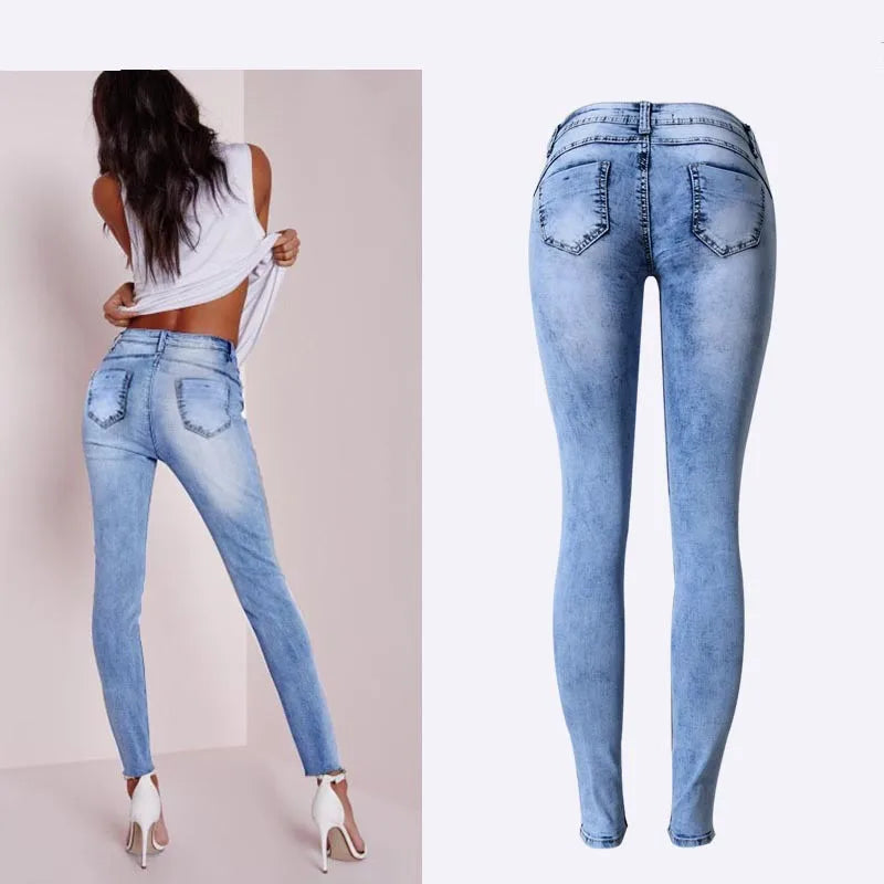 Quinley - Jeans patchwork extensibles à la mode