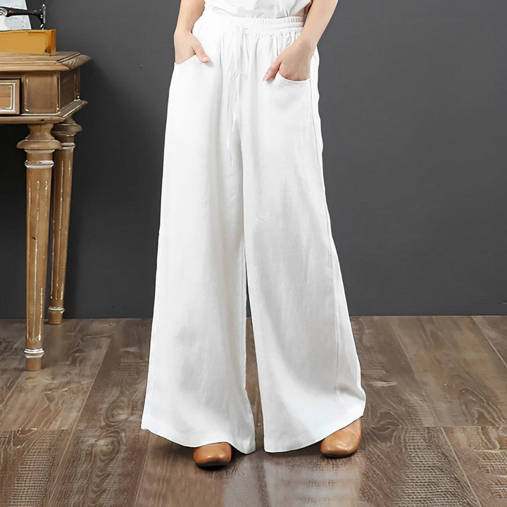 FLORA - Pantalon d'été décontracté en lin