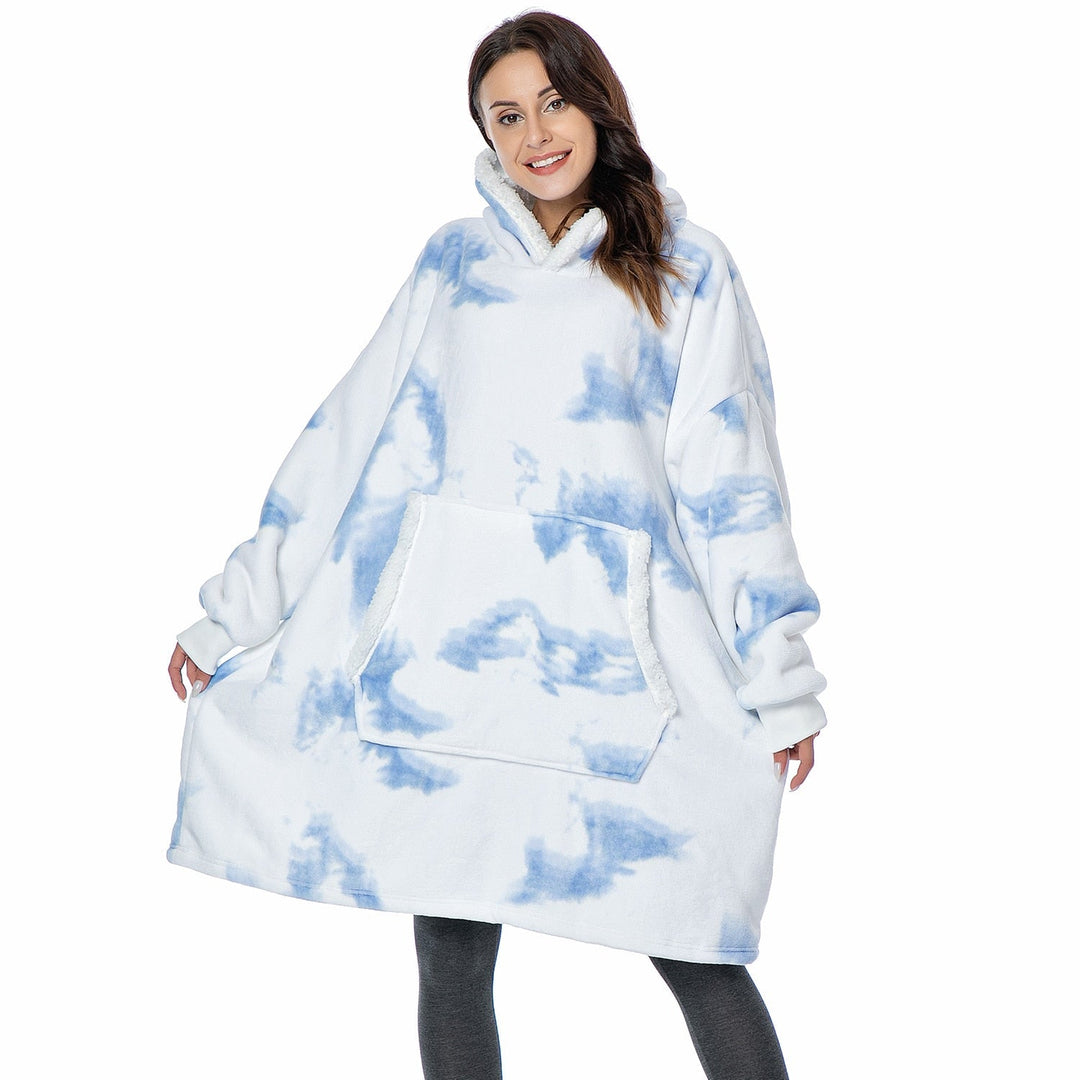 Caryn - délicieuse combinaison de sweat à capuche doux et de couverture douillette en un seul produit !