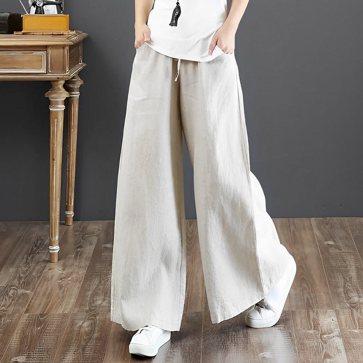 FLORA - Pantalon d'été décontracté en lin