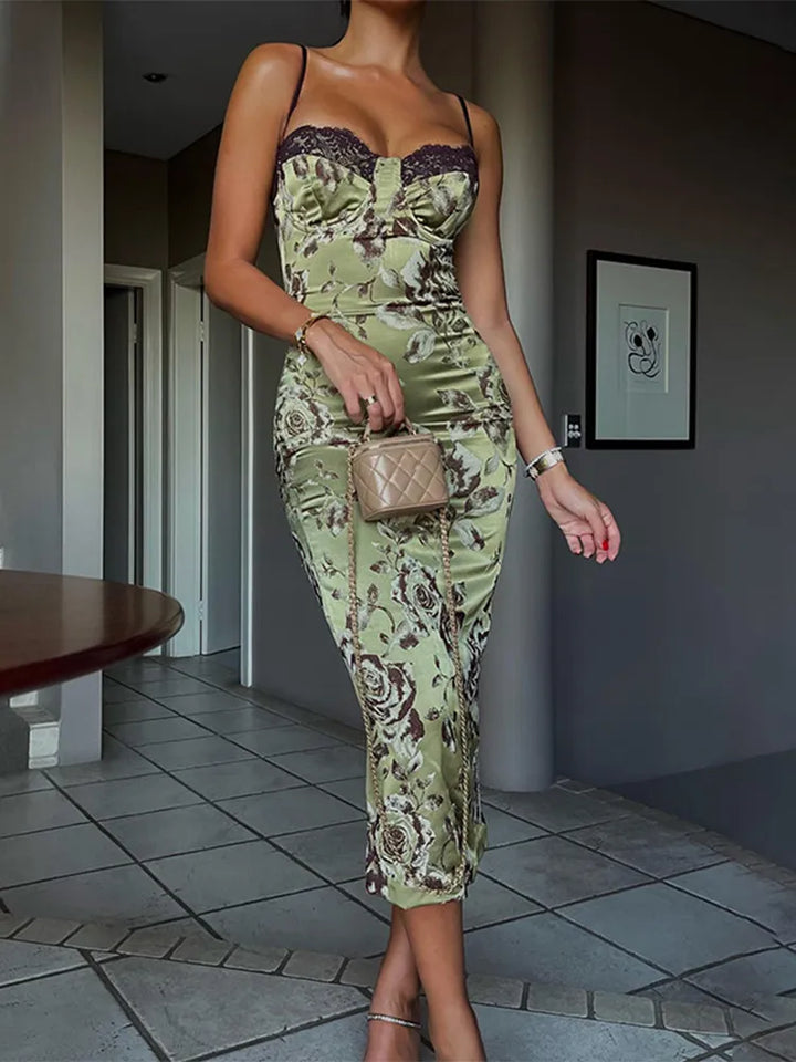 Robe moulante avec imprimé