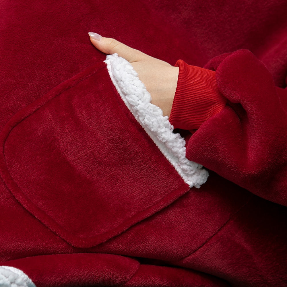 Caryn - délicieuse combinaison de sweat à capuche doux et de couverture douillette en un seul produit !