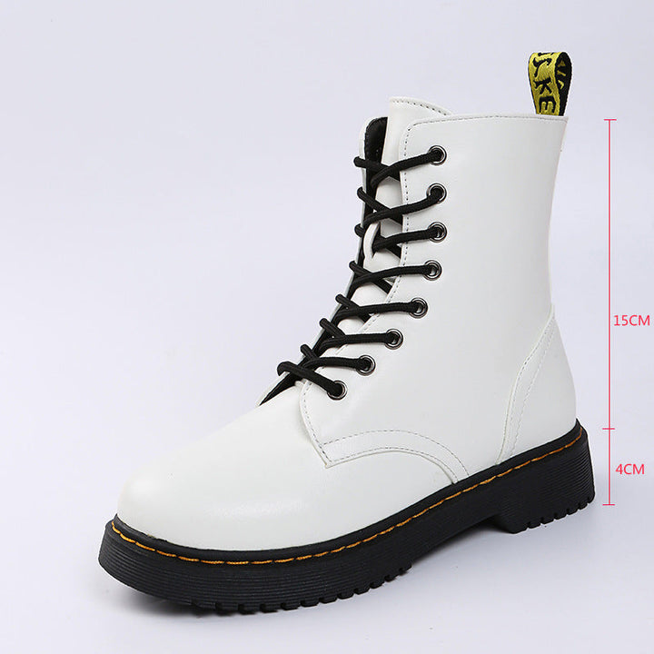 Myley - Frauen Runde Nase Creeper Boots
