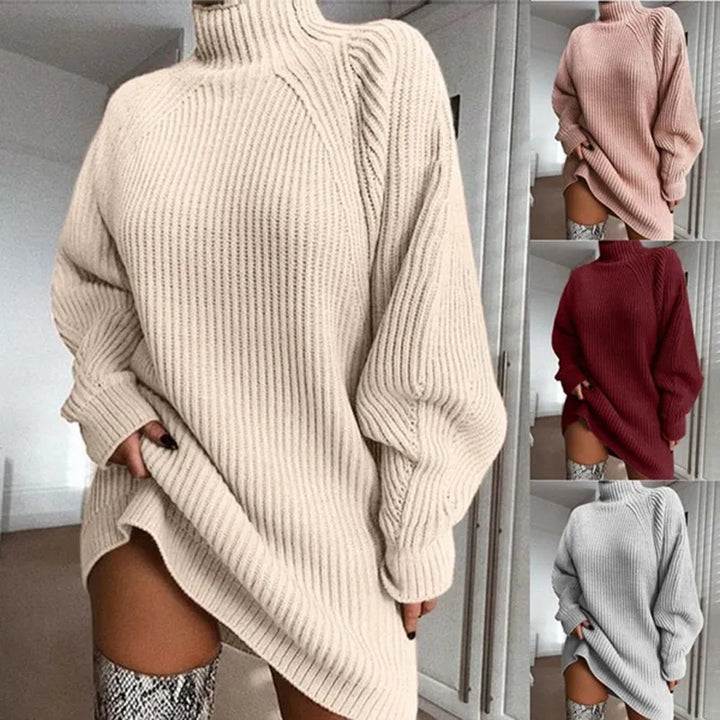 Pamala - Comfortable Dress with Turtleneck