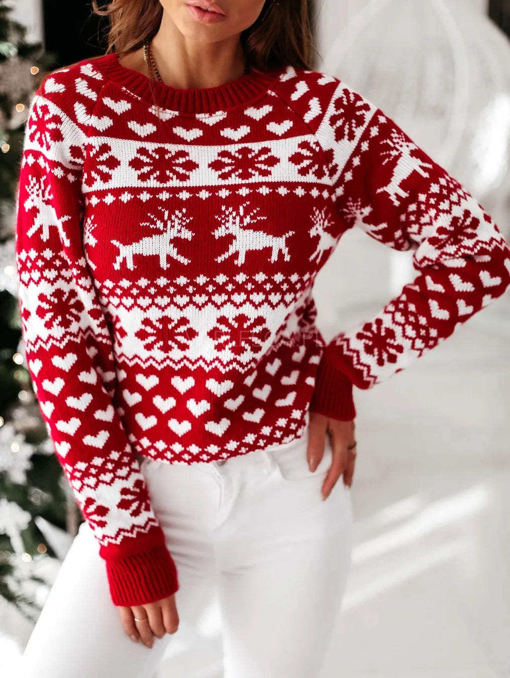 Maya - Pull de Noël confortable en tricot