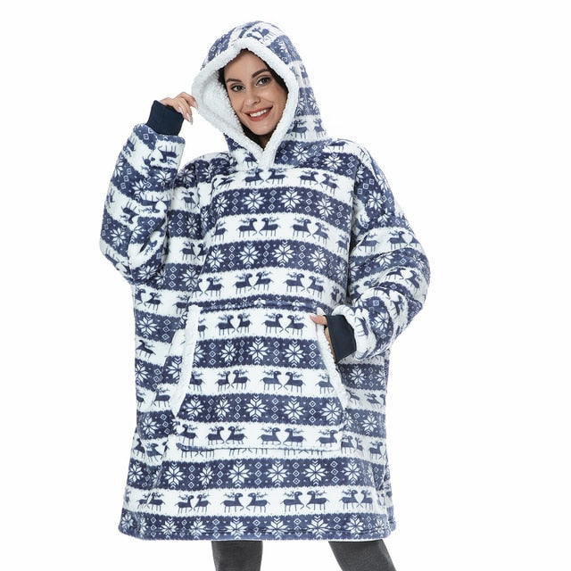 Caryn - délicieuse combinaison de sweat à capuche doux et de couverture douillette en un seul produit !