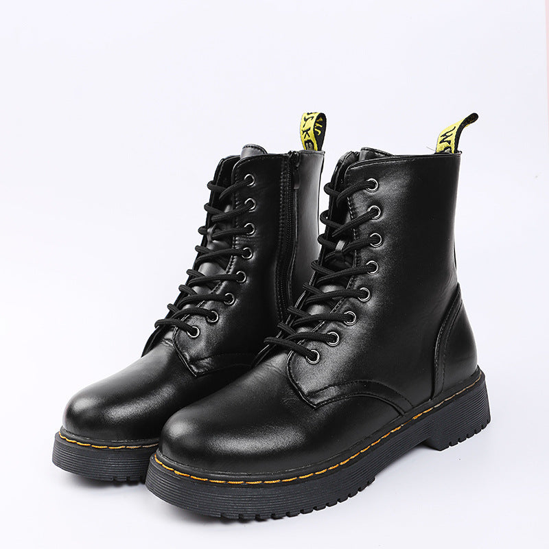 Myley - Frauen Runde Nase Creeper Boots