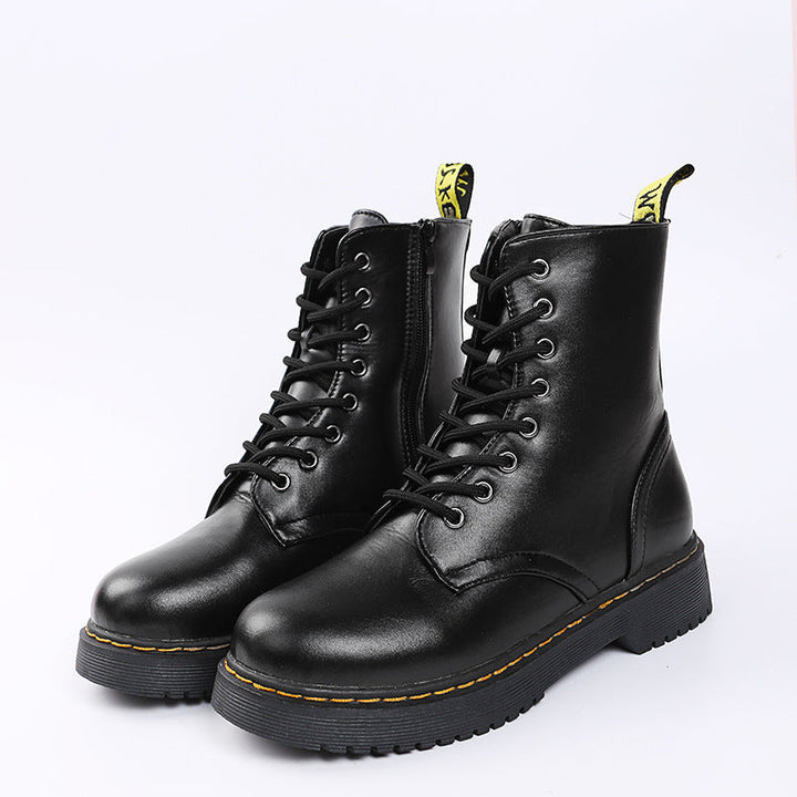 Myley - Frauen Runde Nase Creeper Boots