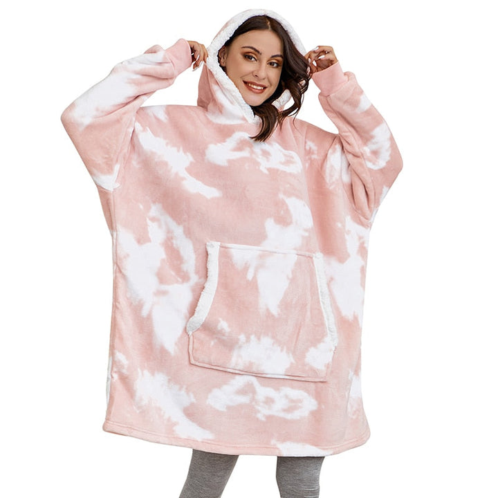 Caryn - délicieuse combinaison de sweat à capuche doux et de couverture douillette en un seul produit !