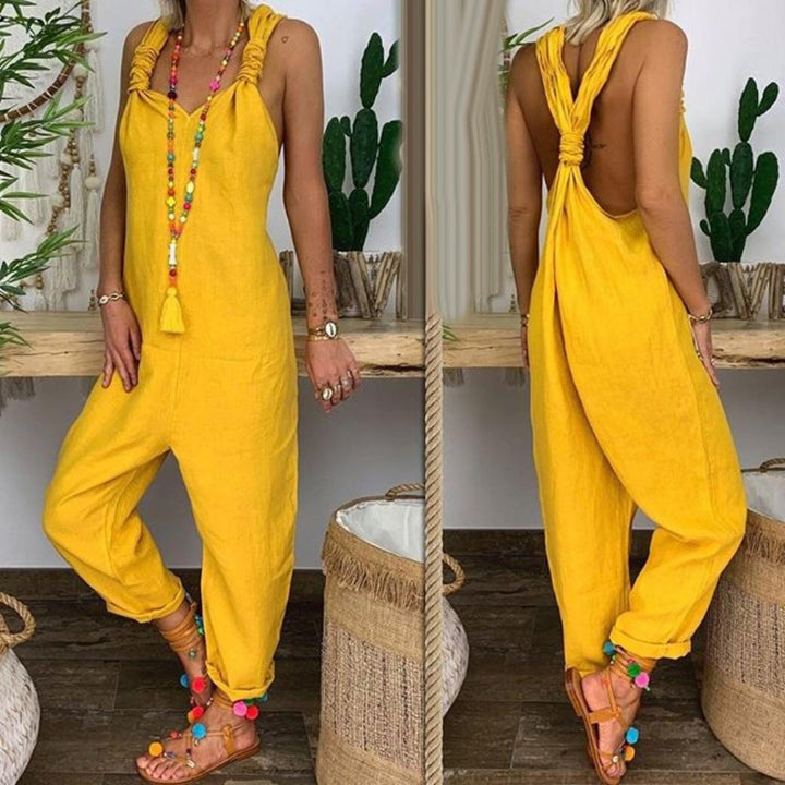 AMELIE – Combinaison élégante avec taille aérée et jambes larges
