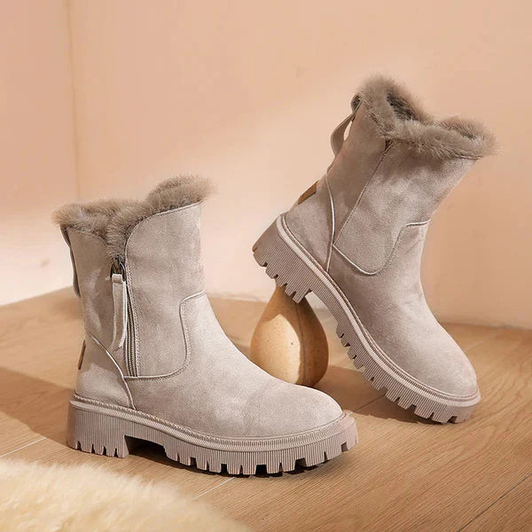 Casual Stiefeletten mit Reißverschluss und flachem Absatz für Damen | Perfekt für den Alltag
