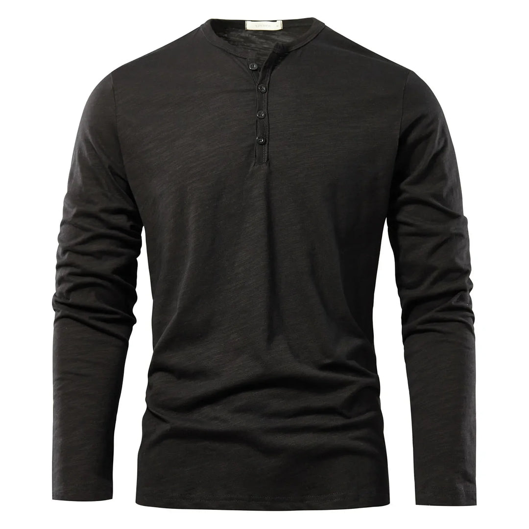 Max - koszulka Henley z długim rękawem