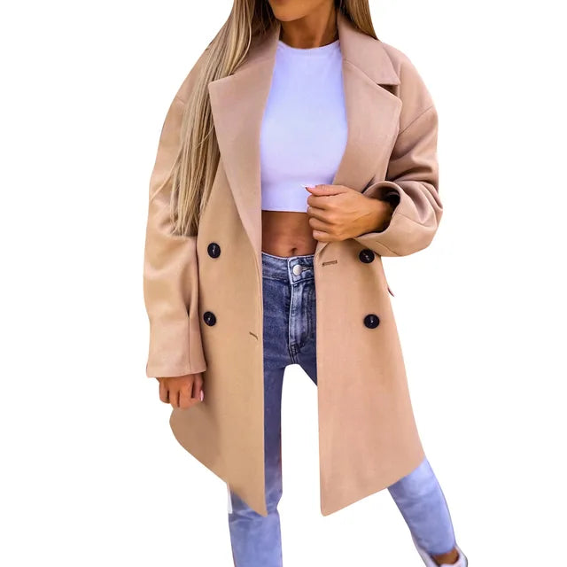 Alison - Stylish Mid-Length Trench Coat