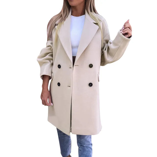 Alison - Stylish Mid-Length Trench Coat